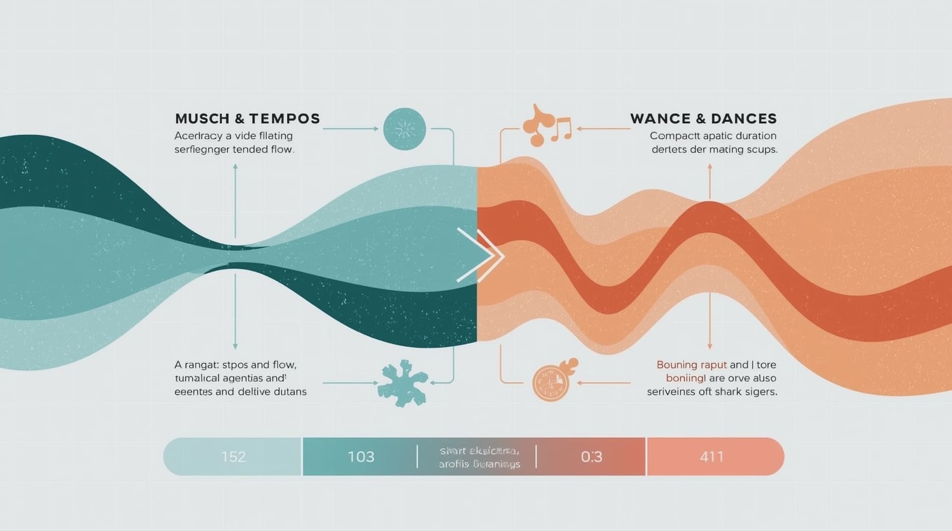 Infographic showing how music tempo and song length shape dance experience