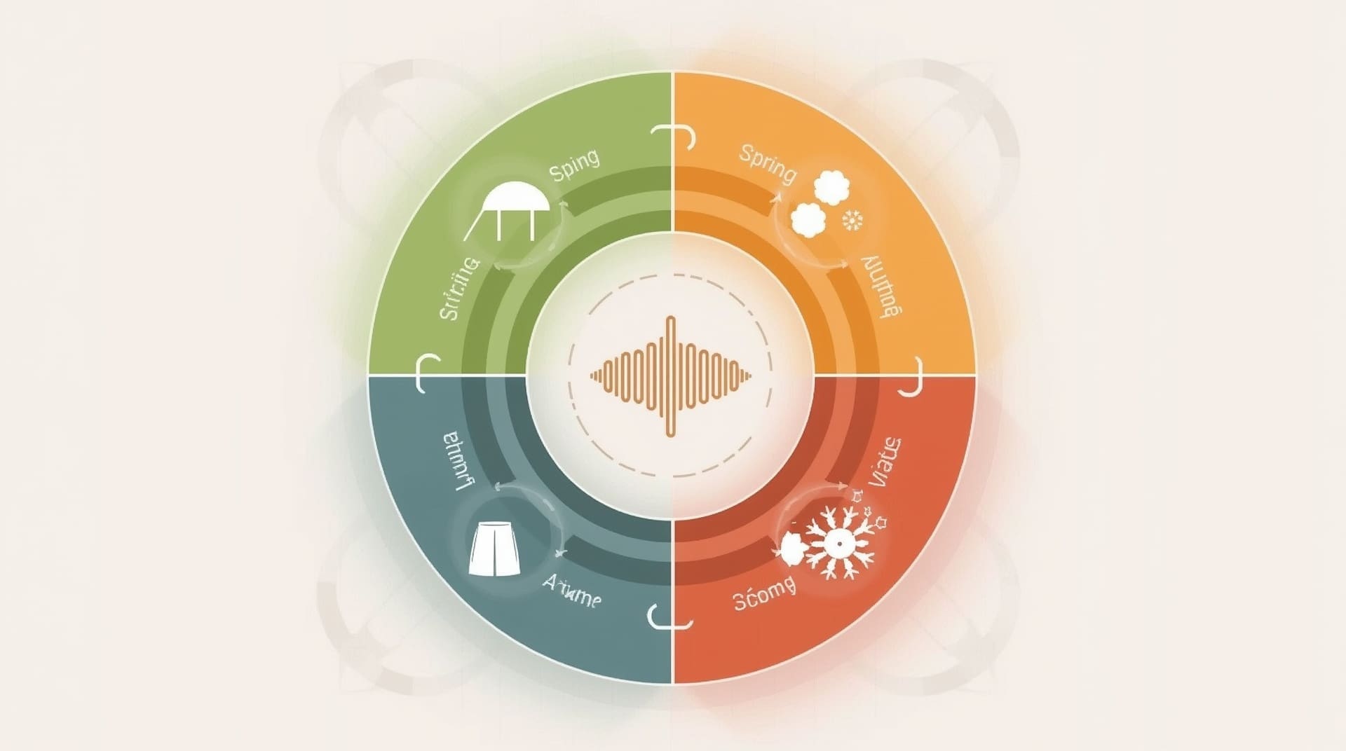 Circular seasonal demand infographic showing peak and off-peak DJ booking periods