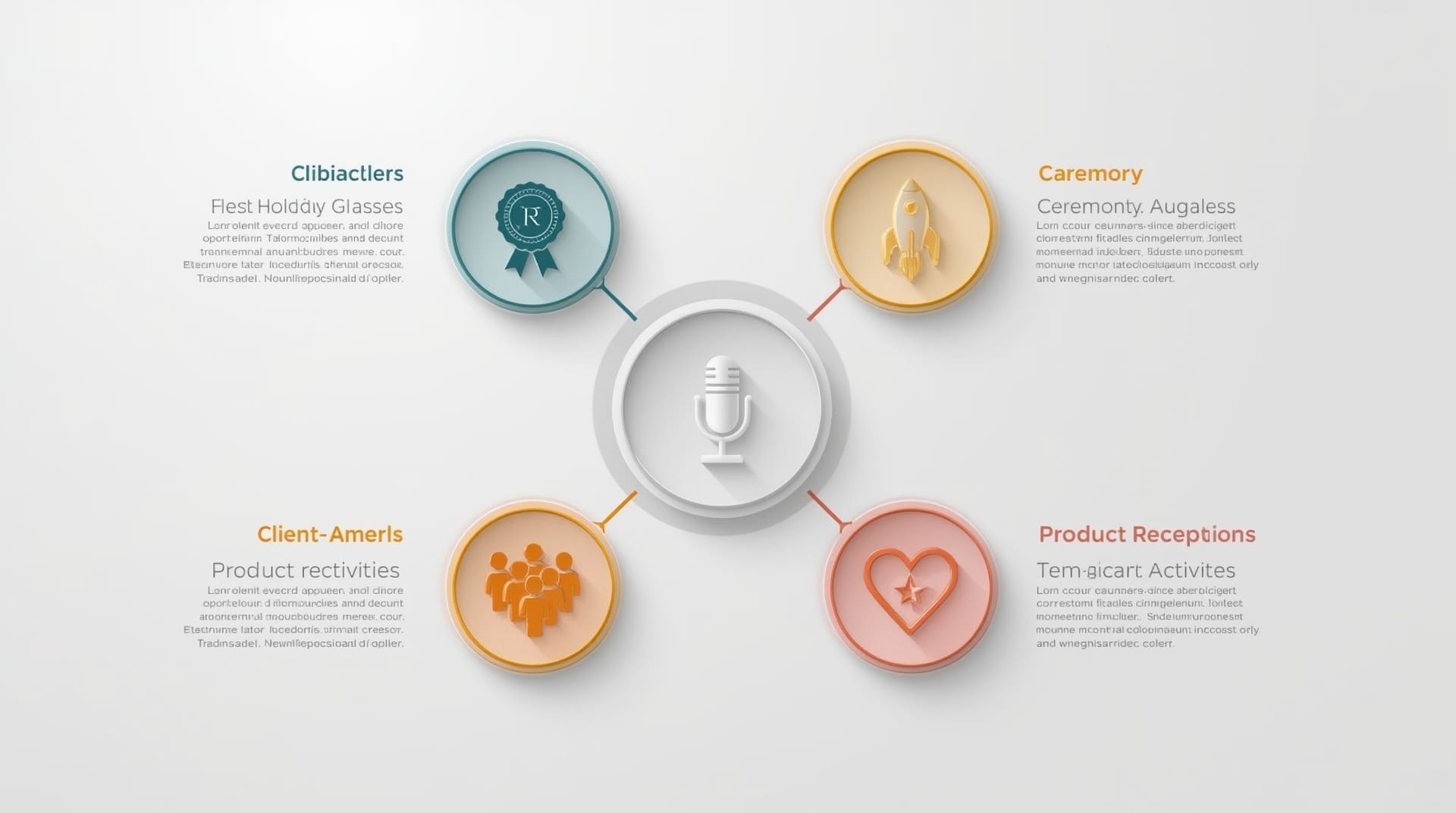 Infographic showing six types of corporate events suited for professional DJ entertainment