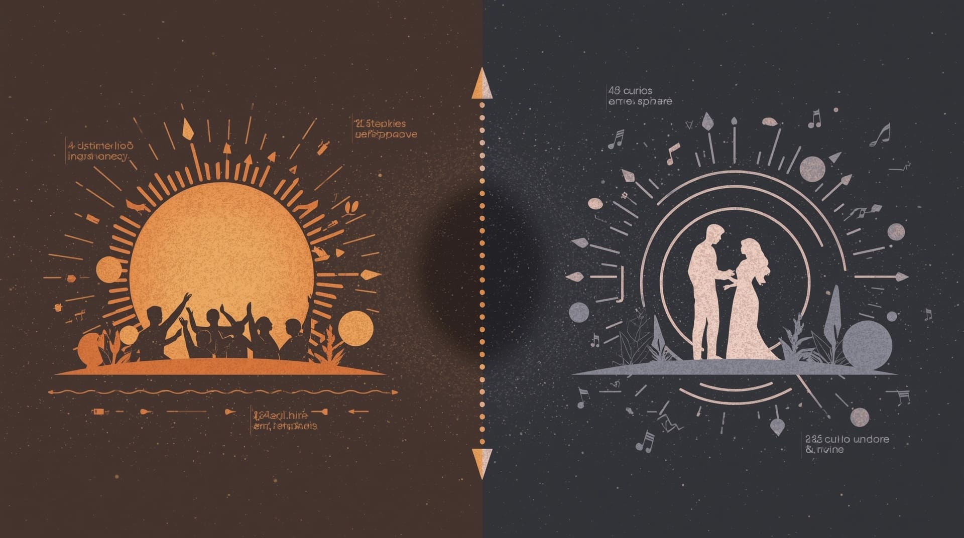 Infographic comparing high energy versus slow sentimental last dance wedding song styles