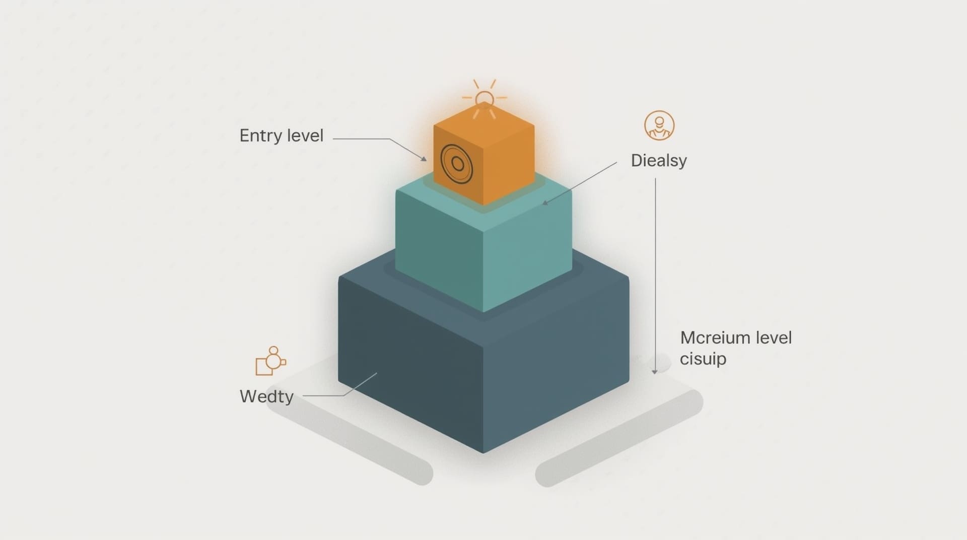 Tiered infographic showing three wedding DJ experience levels from budget to premium